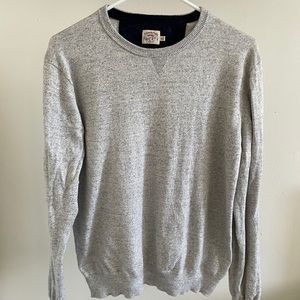Faherty Sconset Sweater Heather Gray Pullover Cotton Cashmere Blend (Medium)